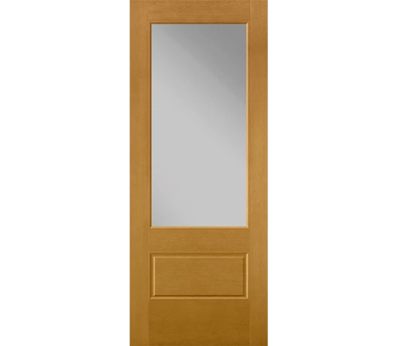 New London 3 Quaters Light Fiberglass Entry Door