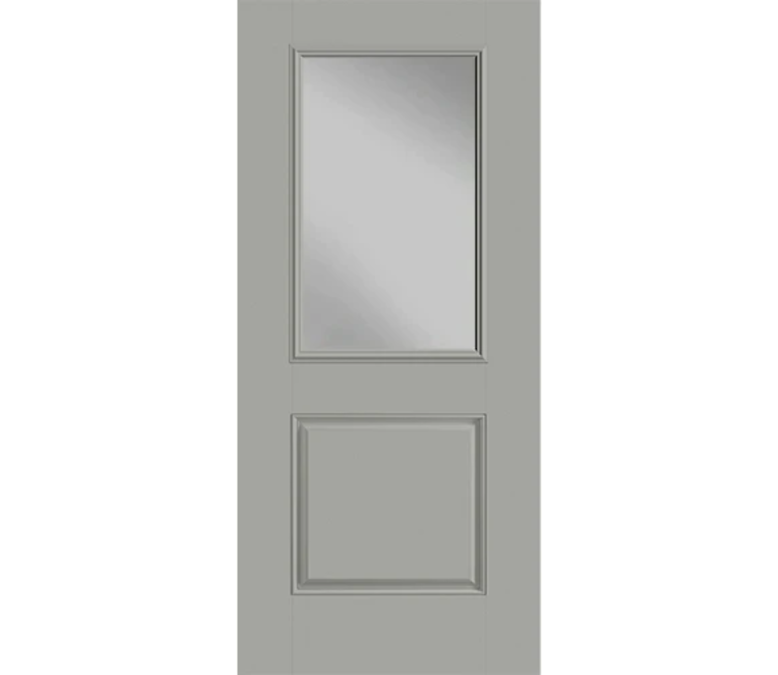 New London Half Light 1 Panel Fiberglass Entry Door