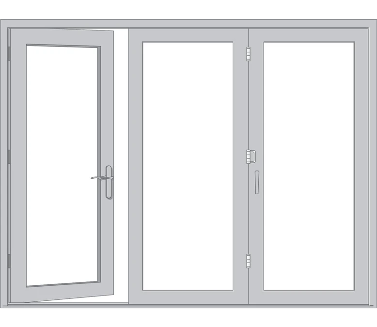 New London Pella Architect Reserve Series Contemporary Bifold Patio Door