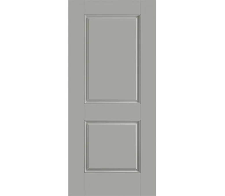 New London Two Panel Square Fiberglass Entry Door